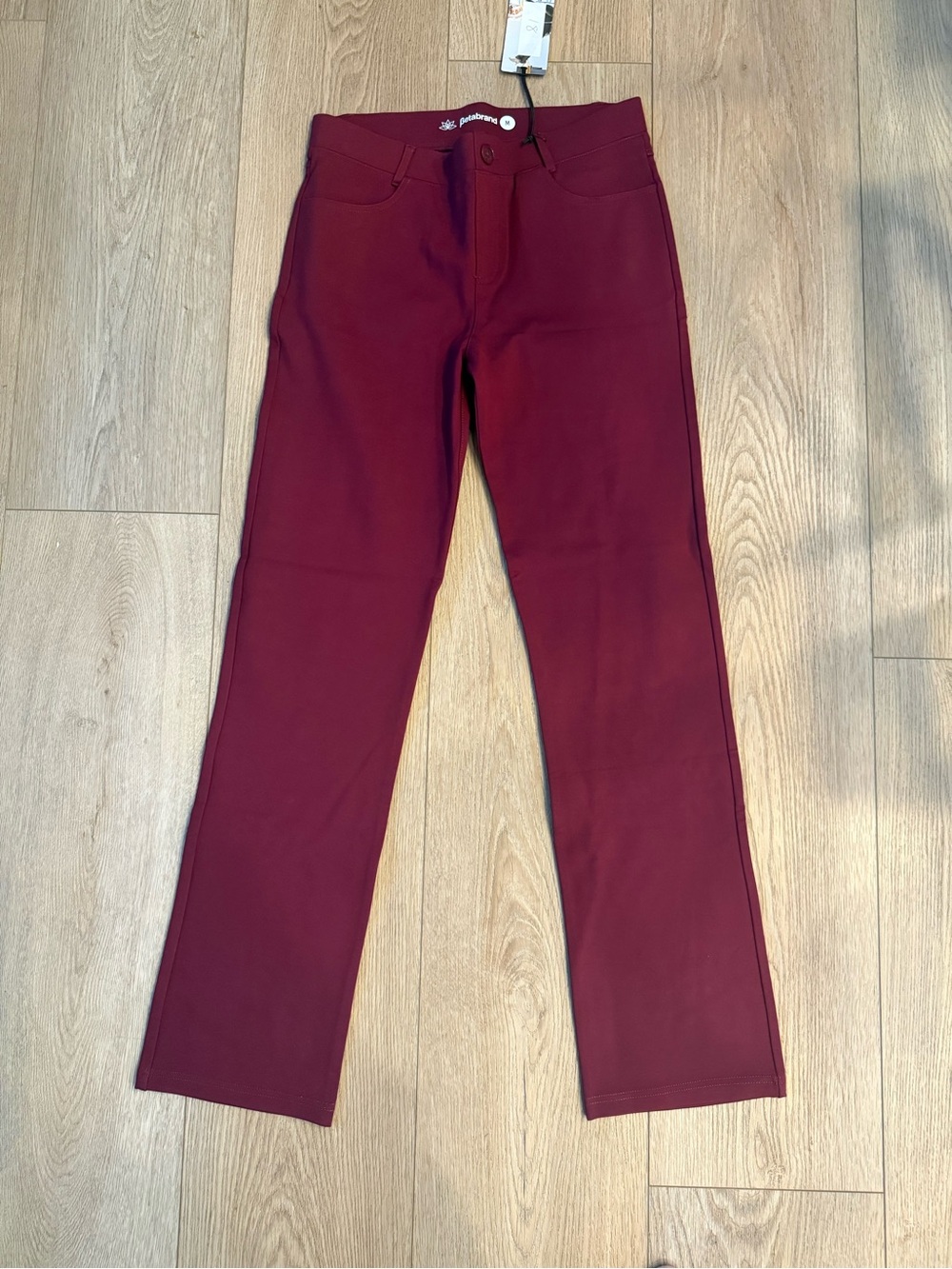 NWT Betabrand Two-Pocket DPYP Dress Pant Yoga Pants Cranberry M Straight